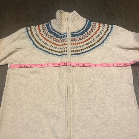 NWT Columbia Serendipity Fairisle Full Zip Women’s Sweater Sz XL Cream/Multi - Picture 6 of 12